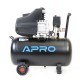 Компресор APRO OFD-50 50 л, 1.5кВт, 8 бар, 205л/хв, 2 крана, одноциліндровий + олія 0,2 л