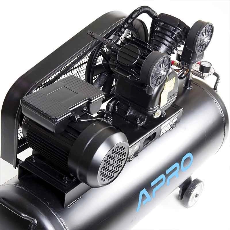 Компрессор APRO OFBD-100 100 л, 2.2кВт, 8 бар, 402л/мин, 2 крана, двухцилиндровый, ременной + масло 0,5 л