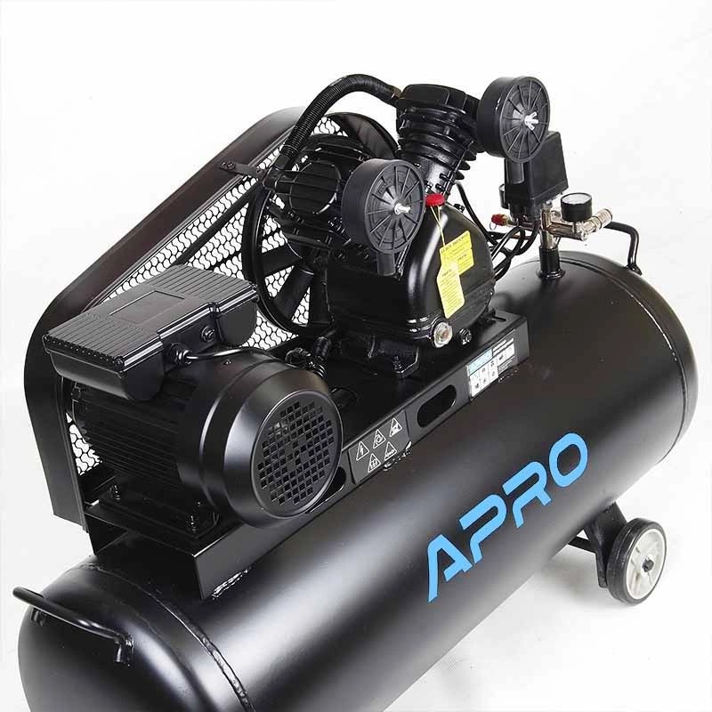 Компрессор APRO OFBD-100 100 л, 2.2кВт, 8 бар, 402л/мин, 2 крана, двухцилиндровый, ременной + масло 0,5 л
