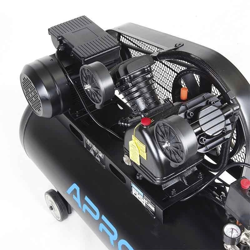 Компрессор APRO OFBD-100 100 л, 2.2кВт, 8 бар, 402л/мин, 2 крана, двухцилиндровый, ременной + масло 0,5 л