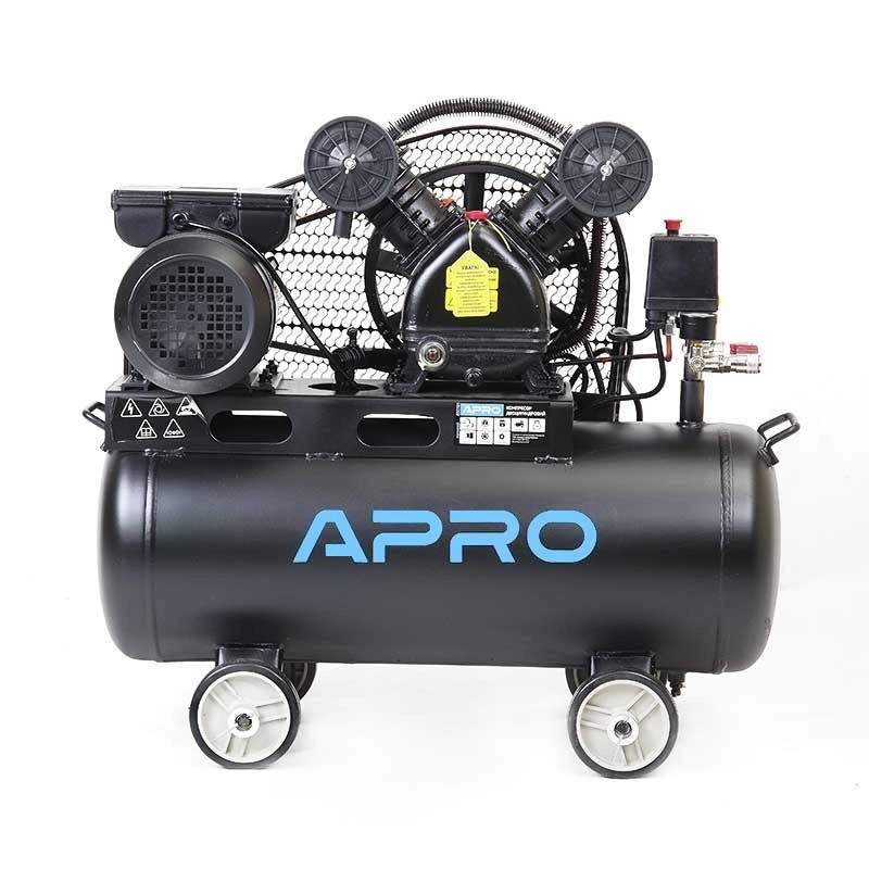 Компрессор APRO OFBD-50 50 л, 2.2кВт, 8 бар, 402л/мин, 2 крана, двухцилиндровый, ременной + масло 0,5 л