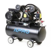 Компресор APRO OFBD-50 50 л, 2.2кВт, 8 бар, 402л/хв, 2 крана, двоциліндровий, ремінний + олія 0,5 л