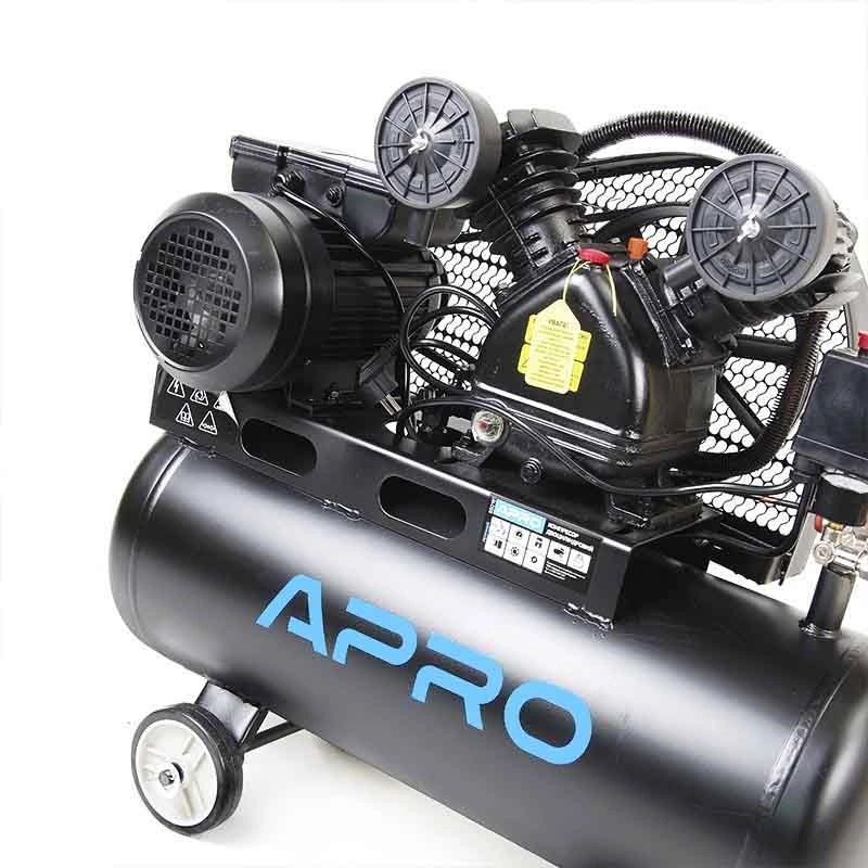 Компрессор APRO OFBD-50 50 л, 2.2кВт, 8 бар, 402л/мин, 2 крана, двухцилиндровый, ременной + масло 0,5 л