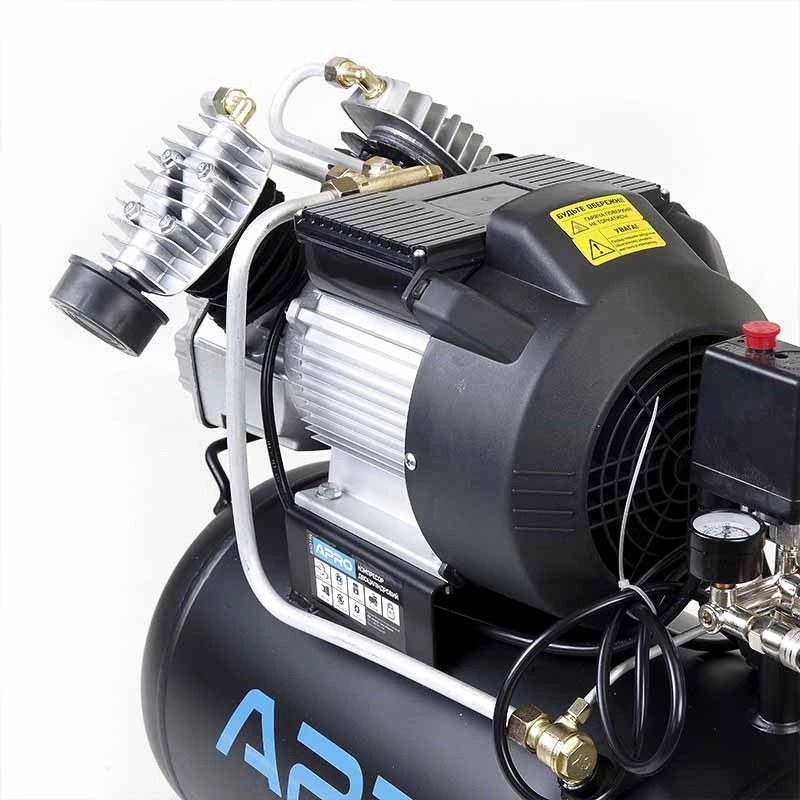 Компресор APRO OFD-50MX 50 л, 2.2кВт, 8 бар, 416л/хв, 2 крана, двоциліндровий + олія 0,2 л