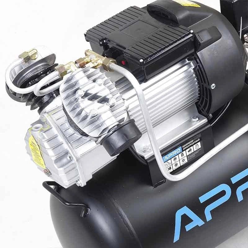 Компресор APRO OFD-50MX 50 л, 2.2кВт, 8 бар, 416л/хв, 2 крана, двоциліндровий + олія 0,2 л