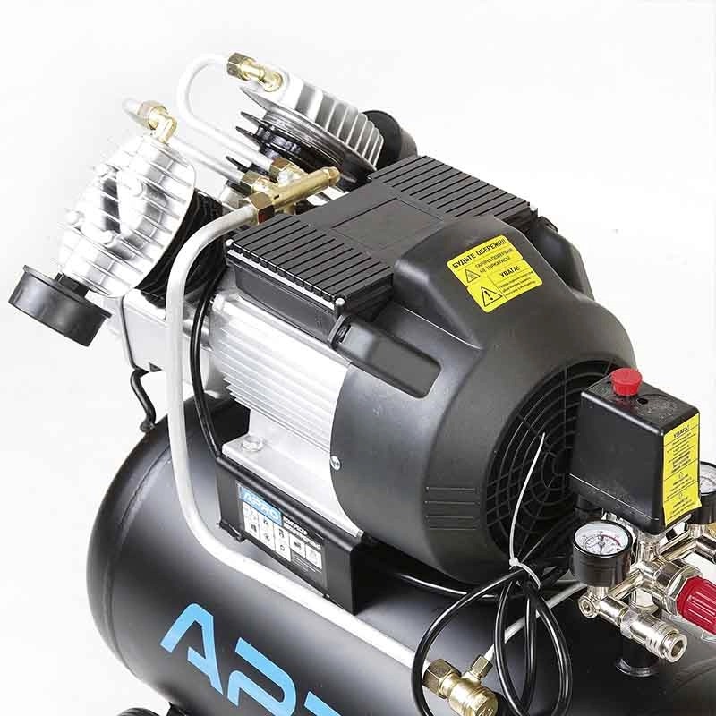 Компресор APRO OFD-50MX 50 л, 2.2кВт, 8 бар, 416л/хв, 2 крана, двоциліндровий + олія 0,2 л