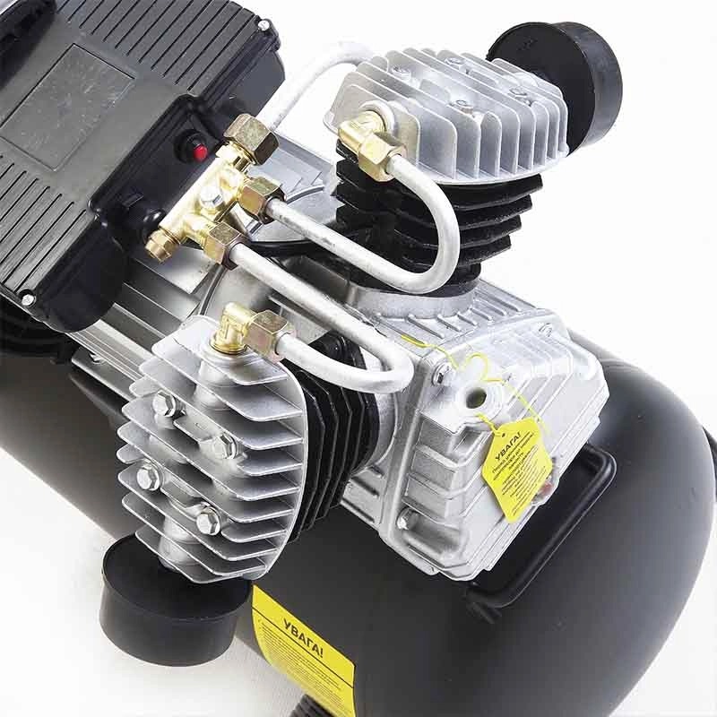 Компресор APRO OFD-50MX 50 л, 2.2кВт, 8 бар, 416л/хв, 2 крана, двоциліндровий + олія 0,2 л