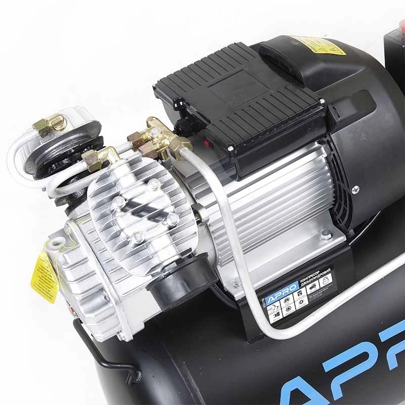 Компресор APRO OFD-50MX 50 л, 2.2кВт, 8 бар, 416л/хв, 2 крана, двоциліндровий + олія 0,2 л