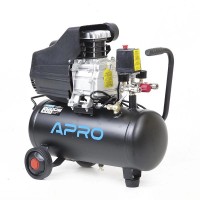 Компрессор APRO 24 л, 1.5кВт, 8 бар, 205л/мин, 2 крана, одноцилиндровый