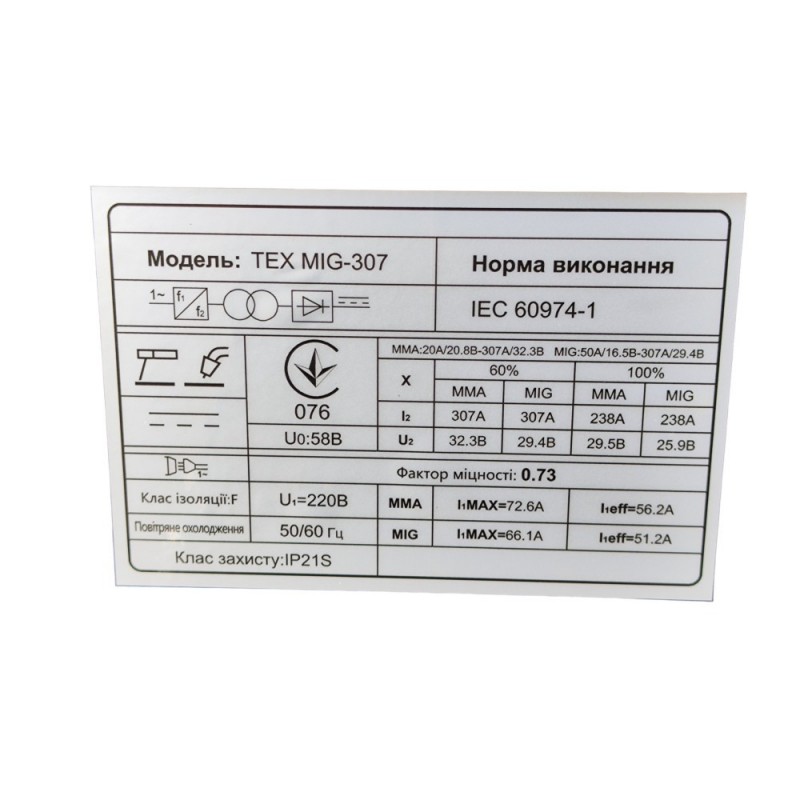 Сварочный полуавтомат Edon TEX MIG-307