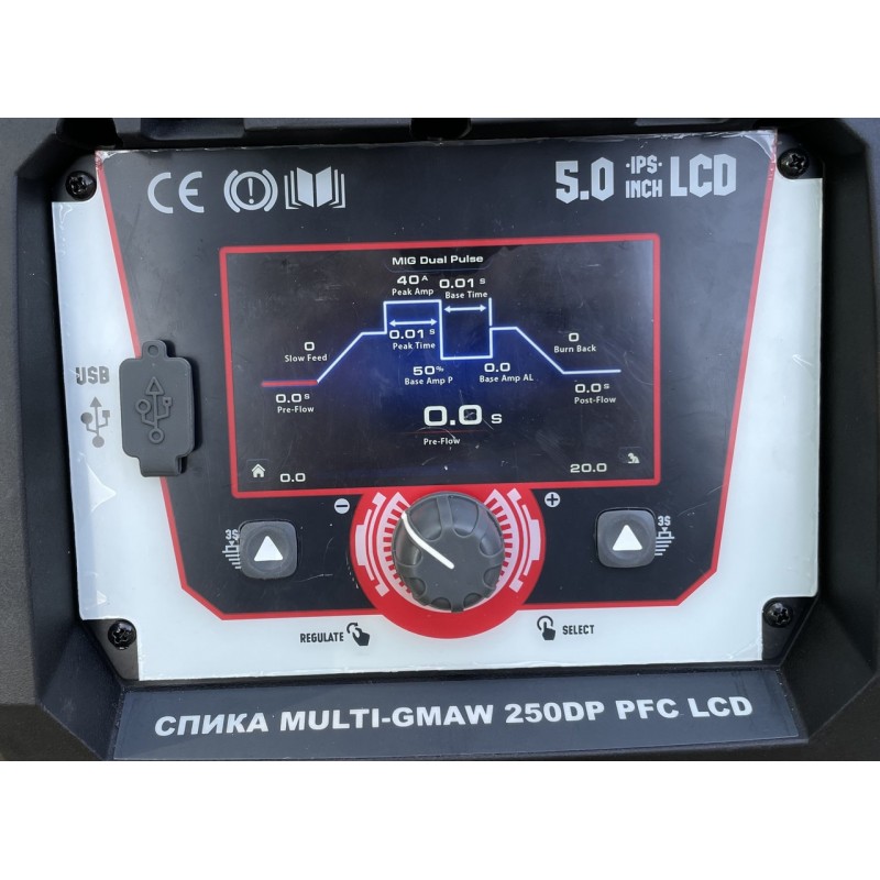 Зварювальний напівавтомат Спіка Multi-GMAW 250 DP PFC (Подвійний Пульс) +TIG