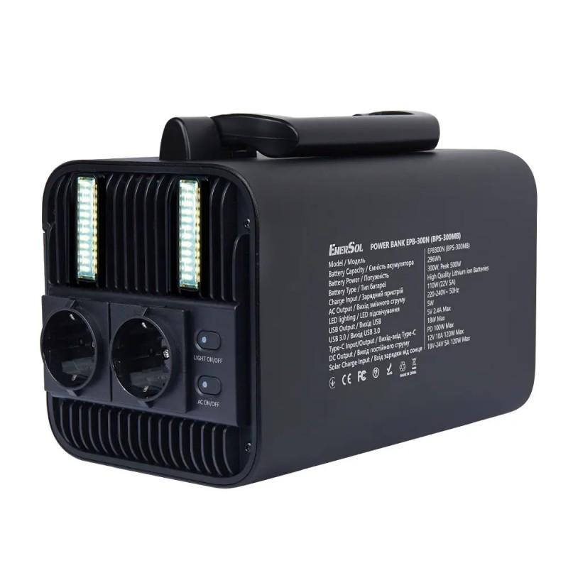Портативна зарядна станція EnerSol EPB-300N