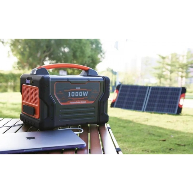Портативна зарядна станція POWERSTATION M1000 + сонячна панель 150Вт